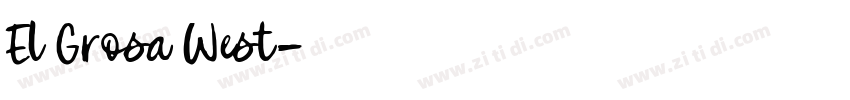 El Grosa West字体转换